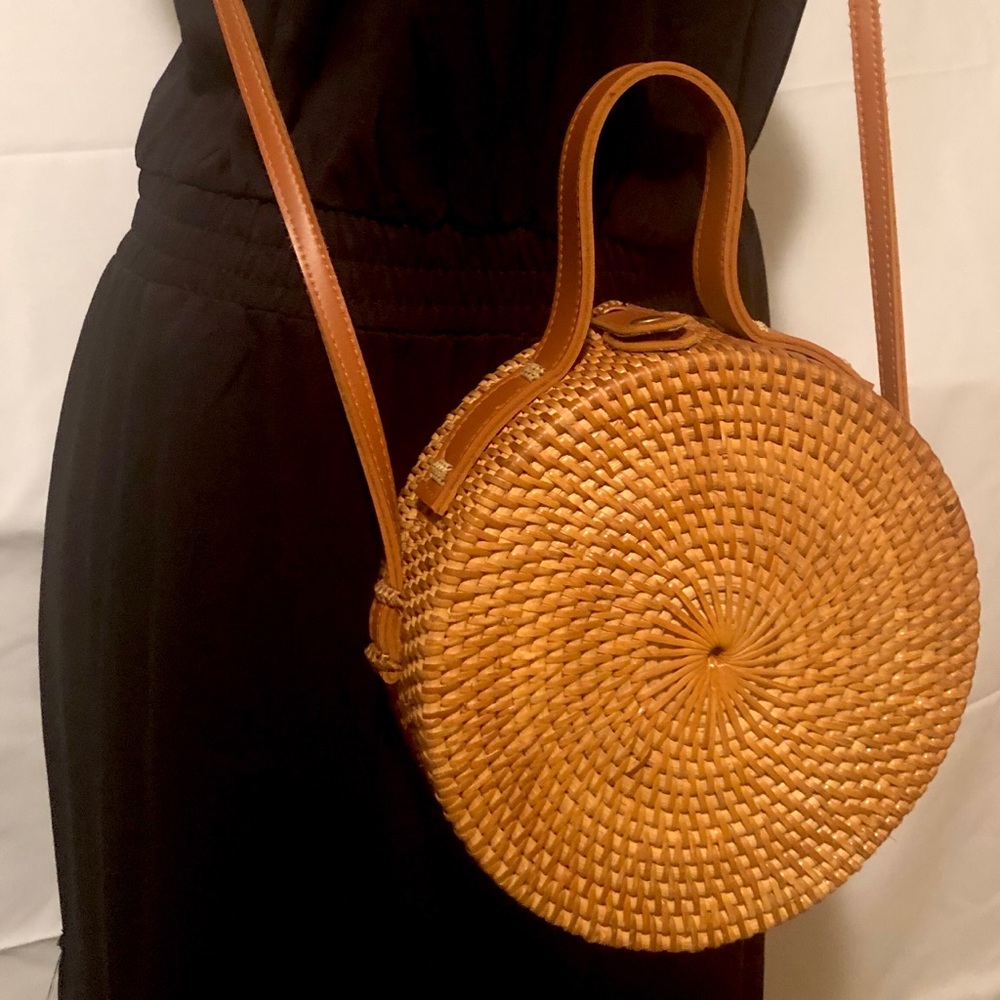 Bali Handmade Rattan Crossbody Handbag